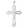 925 Silber Kreuz "50 CENT XXL" Zirkonia Rhodiniert
