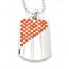PLAYAZ Dog Tag "Orange" Kristall mit Kette
