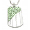 PLAYAZ Dog Tag "Lime Green" Kristall mit Kette