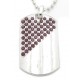 PLAYAZ Dog Tag "Puple" Kristall mit Kette