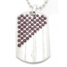 PLAYAZ Dog Tag "Puple" Kristall mit Kette
