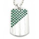 PLAYAZ Dog Tag "Green" Kristall mit Kette