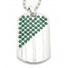 PLAYAZ Dog Tag "Green" Kristall mit Kette