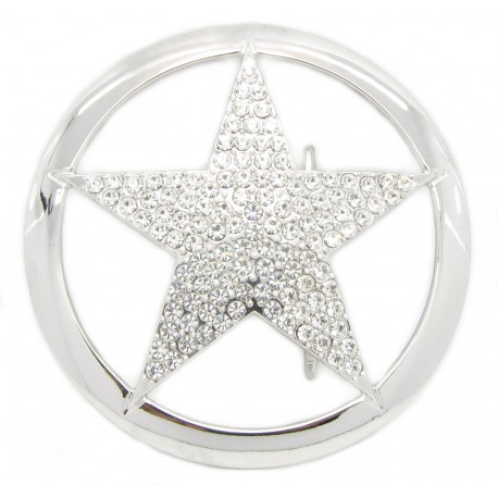 PLAYAZ Gürtelschnalle "Bling Star" mit Swarovski Kristallen