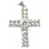 925 Silber Kreuz "50 CENT Balla" Zirkonia Rhodiniert