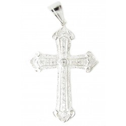 925 Silber Kreuz "Ja Rule" Zirkonia Rhodiniert