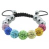 Shamballa Armband "Baby Rainbow" von PLAYAZ mit echten Kristallen besetzt