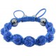 Shamballa Armband "Royal Blue" von PLAYAZ mit echten Kristallen besetzt