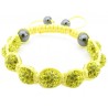Shamballa Armband "Pure Yellow" von PLAYAZ mit echten Kristallen besetzt