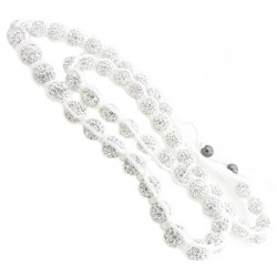 PLAYAZ Shamballa Kette "Pure White Bling" Kristall