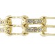 Bling Hip Hop Armband "BIG LINKED GOLD" von PLAYAZ mit echten Kristallen besetzt