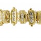 Bling Hip Hop Armband "MASSIV GOLD" von PLAYAZ mit echten Kristallen besetzt