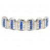 Bling Platinum Hip Hop Grillz "TOP ROYAL" von PLAYAZ, Kristall