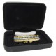 Bling Platinum Hip Hop Grillz "TOP GOLD BLUE LINE" von PLAYAZ, Kristall