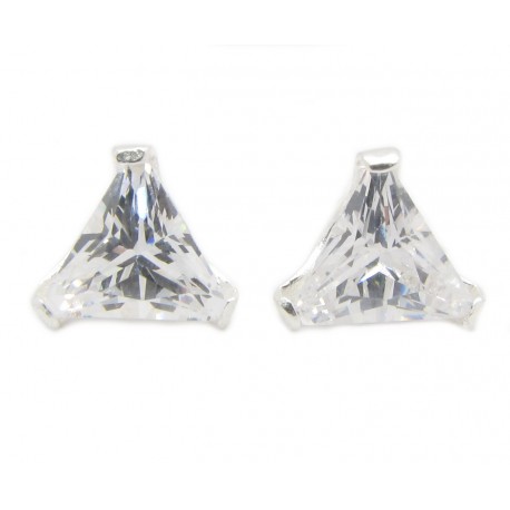 925 Silber Ohrstecker "Triangle" mit Zirkonia Besatz (1 Paar)