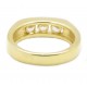 925 Silber Ring "3 Stone" Zirkonia vergoldet (24 Karat)
