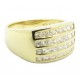 925 Silber Ring "Phat Bling" Zirkonia vergoldet (24 Karat)