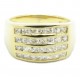 925 Silber Ring "Phat Bling" Zirkonia vergoldet (24 Karat)