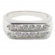 925 Silber Ring "Two Linez" Zirkonia rhodiniert