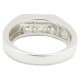 925 Silber Ring "Edge" Zirkonia  rhodiniert