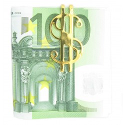 PLAYAZ Geldklammer "Money Clip Cash Dollar" Platin rhodiniert