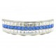 Bling Platinum Hip Hop Grillz "TOP BLUE SPLIT" von PLAYAZ, Kristall
