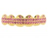Bling Hip Hop Grillz "TOP SIMPLE PINK GOLD" von PLAYAZ, Kristall, vergoldet