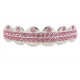 Bling Hip Hop Grillz "TOP SIMPLE PINK PLATINUM" von PLAYAZ, Kristall, rhodiniert