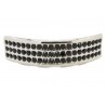 Bling Hip Hop Grillz "TOP TRIPPLE BLACK PLATINUM" von PLAYAZ, Kristall, rhodiniert