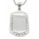 PLAYAZ Dog Tag "XXL PLAIN BLING" Kristall mit Kette