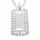 PLAYAZ Dog Tag "XXL RAW BLING" Kristall mit Kette