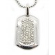 PLAYAZ Dog Tag "MIDDLE BLING" Kristall mit Kette