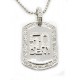 PLAYAZ Dog Tag "XXL 50 CENT BLING" Kristall mit Kette