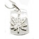 PLAYAZ Dog Tag "HANF BLATT BLING DOUBLE" Kristall mit Kette