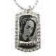 PLAYAZ Dog Tag "BOB MARLEY BURN IT BLING" Foto Gravur Kristall mit Kette