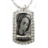 PLAYAZ Dog Tag "BOB MARLEY BURN IT BLING" Foto Gravur Kristall mit Kette
