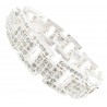 Bling Hip Hop Armband "BIG NELLY" von PLAYAZ mit echten Kristallen besetzt Platinum