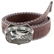 Stoffgürtel "5 Stars Dragon" Canvas Gürtel Silber